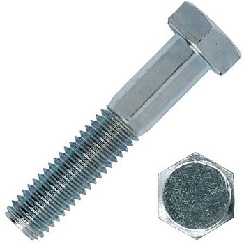 Болт шестигранный М18х60 мм DIN 931 класс 5.8 оцинкованная сталь
